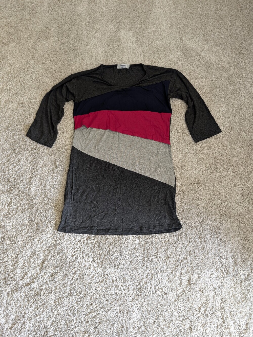 Happy Mama Colorblock Maternity Nursing Top - Size XL